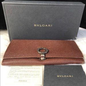 Vintage Bvlgari Tri-Fold Canvas Wallet. Pre Loved & Well Maintained.